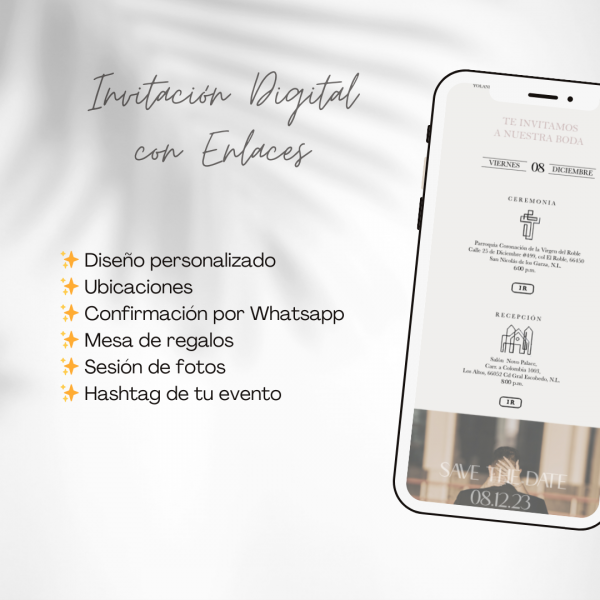 Invitación Digital con enlaces