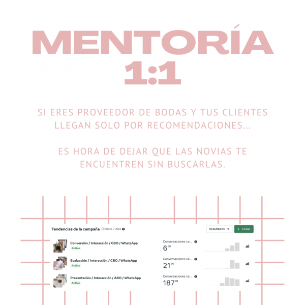 Mentoría Facebook Ads para Proveedores de Bodas